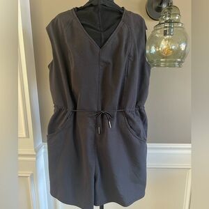 Lululemon French terry v-neck romper in black